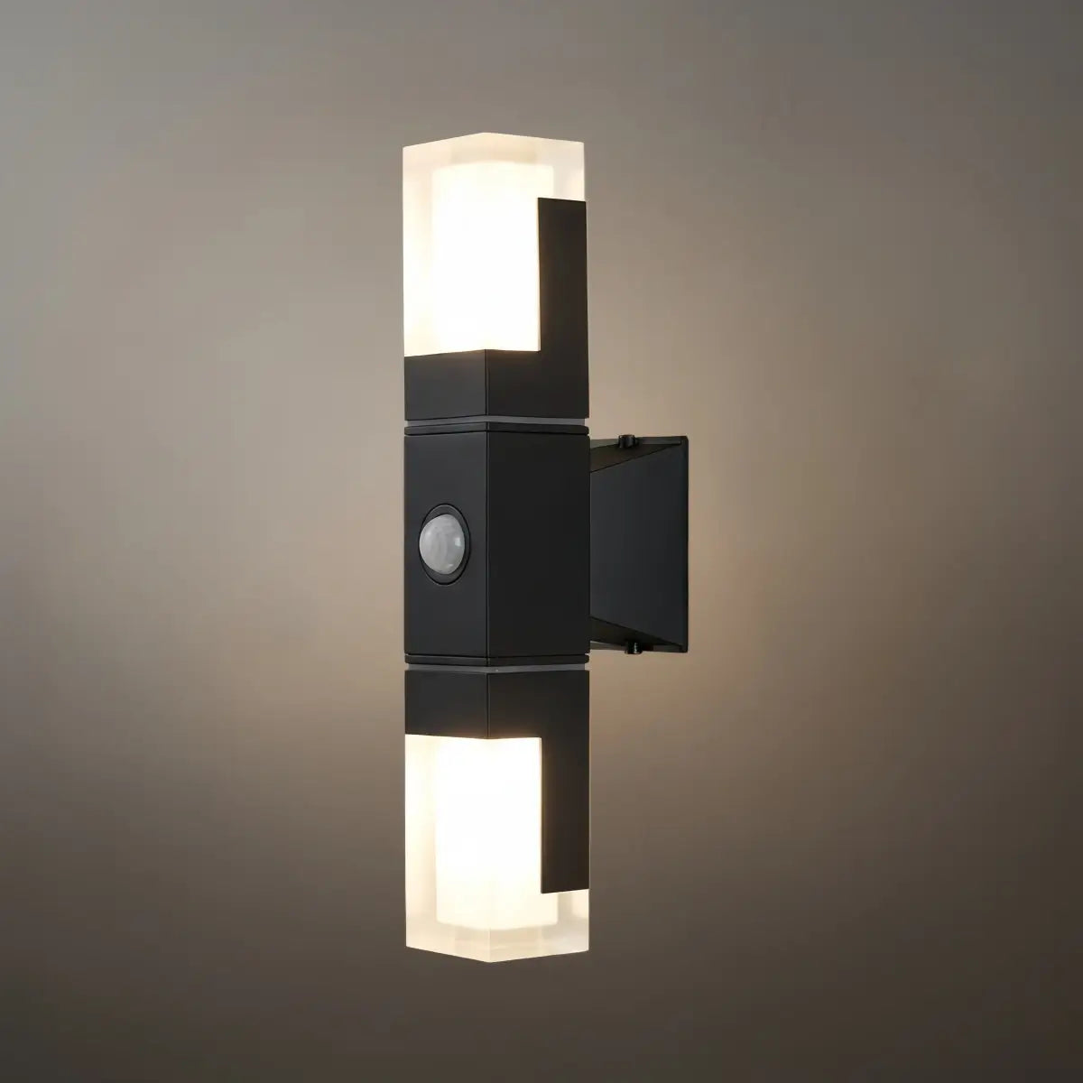Arcato Modern Rectangle Wall Sconce - Black Metal for Garden/Outdoor Spaces